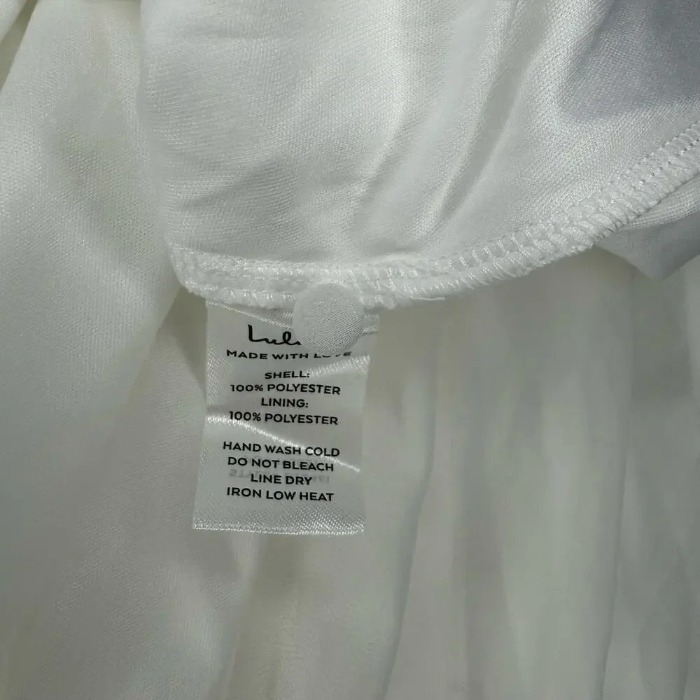 NWT Lulus Adorna White Off-the-Shoulder Maxi Dress Size M - Picture 10 of 11